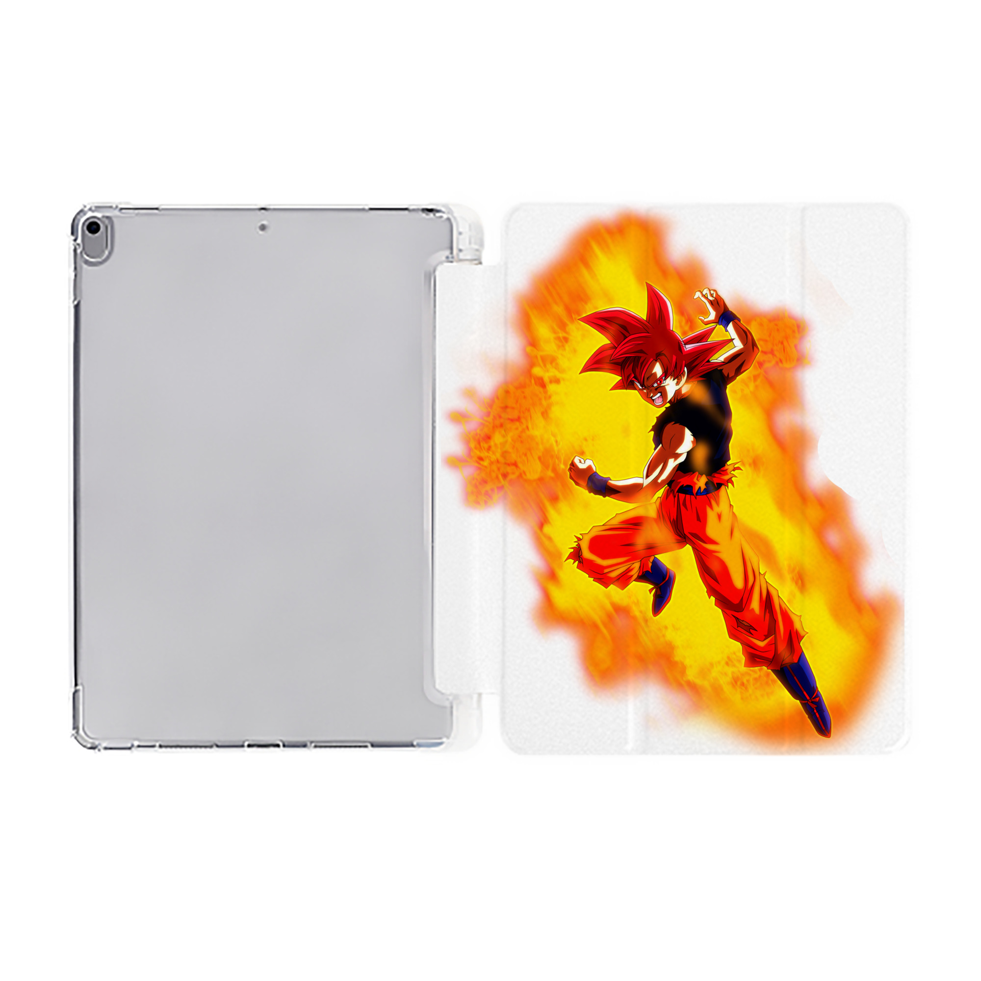 （画像用） ドラゴンボール 孫悟空（そん ごくう）Son Goku カカロット DRAGON BALL Kakarotto IPad ケース ペン収納付き 三つ折りスタンド PUレザー×シリコン 対応機種9.5/10.5/10.9インチ
